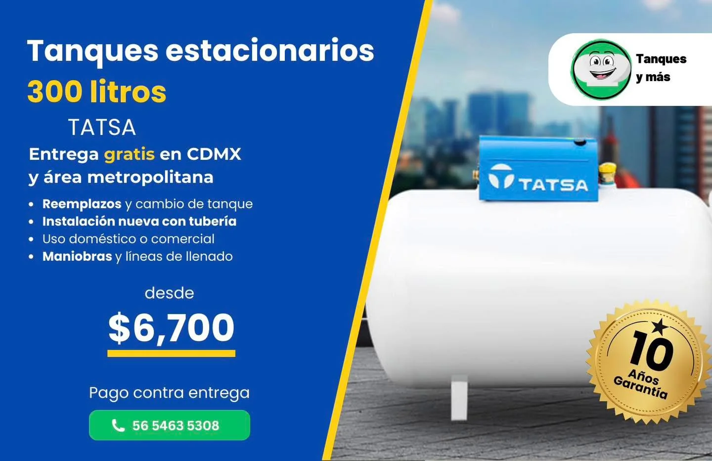 Tanque estacionario TATSA para CDMX